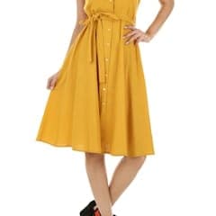Vestido chemise com faixa